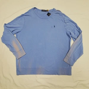 2XL Polo Ralph Lauren Harbor Island blau Baumwolle Spa Frottee Sweatshirt 54" FADED - Bild 1 von 16