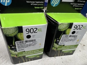 Dual 2 Pack  HP 902XL Black /902   (T0A39AN#140) Genuine NEW SEALED 2026 Dates - Afbeelding 1 van 8