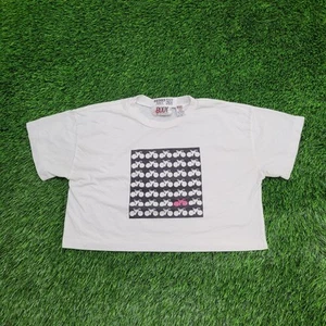 Vintage 90s Gitano Bike Crop-Top Shirt Womens Large 20x16 White - Picture 1 of 13