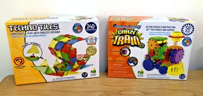 (2) Techno Gears STEM Sets~ TECHNO TILES and CRAZY TRAIN 2.0 - Image 1 of 4