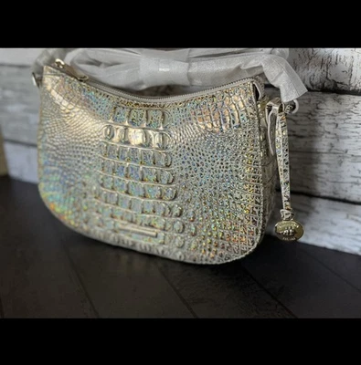 Brahmin Shayna Crossbody Hologram Gold Glitter Melbourne Leather NWT  - Image 1 of 4