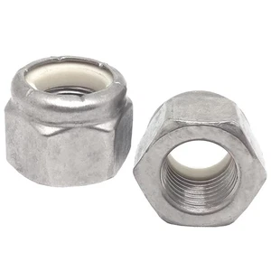 5Pcs Nylon Insert Hex Lock Nuts,Fine Thread 304 Stainless Steel Hex Lock Nuts... - Picture 1 of 4