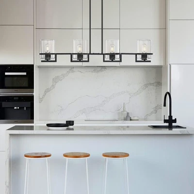 Forte Lighting 2404-04-04 Halo Island Light Black - Image 1 of 4