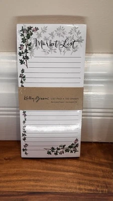 PUNCH STUDIO KELLY GREEN MARKET LIST LIST PAD 100 SHEETS 33044 MAGNET IVY NEW - Image 1 of 2