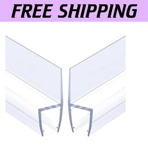 Easy-to-Install Shower Door Seal Strips - 78 Inches for Frameless Glass, 2 Pack - Picture 1 of 9