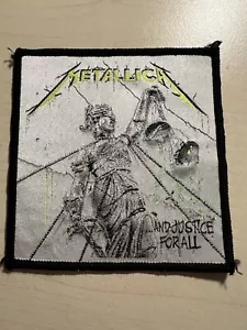 METALLICA „…And Justice For All“ Aufnäher Original 80er Vintage Woven Patch - Bild 1 von 1
