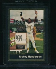 1992 Ball Street ballstreet #D8 Rickey Henderson Hand cut gradable mint TPD34