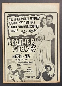 Poster film drammatico boxe vintage 1948 "Guanti di pelle" stampa finestra film - Foto 1 di 1