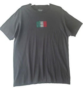 Eighty Eight Brand Embroidered Mexico Graphic Black T-Shirt Size Large - Picture 1 of 10