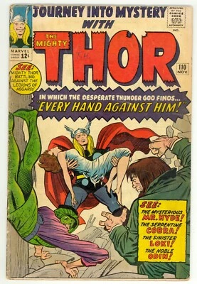 Journey Into Mystery (1952) #110 1st Print Thor Jack Kirby Art Hyde & Cobra VG- - Image 1 of 3