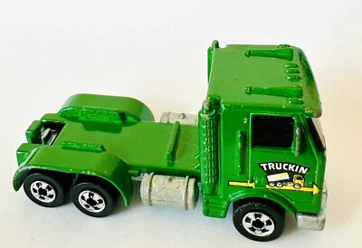 1986 Mattel Hot Wheels Crack-ups Cab Cruncher Truckin’ Green Semi Truck - Bild 1 von 4