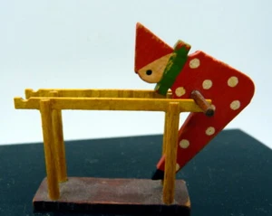 Antique German Wooden ACROBAT CLOWN TOY 1:12 Dollhouse Miniature - Picture 1 of 3