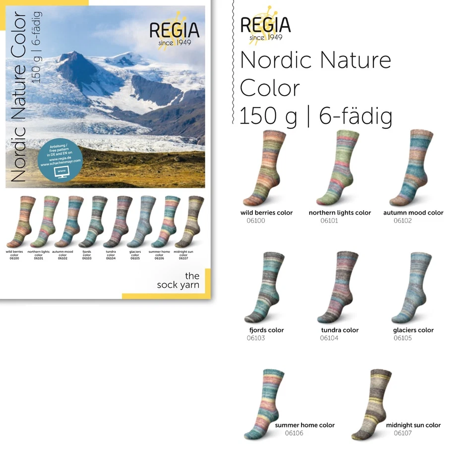 150g Schachenmayr Regia - Nordic Nature Color - 6-fädig Sockenwolle (73,27€/kg) - Bild 1 von 1