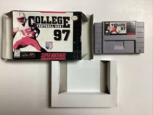 College Football USA '97- Super Nintendo SNES Game and Case no Manual TESTED - Picture 1 of 7
