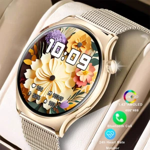 Smart Watch Women AMOLED Display Bluetooth Call Smartwatch Voice Calling Watches - Picture 1 of 24