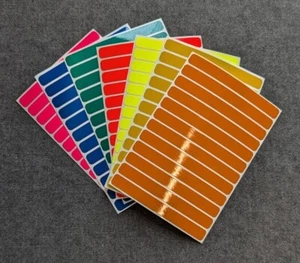REFLECTIVE STRIP STICKERS - 95MM X 10MM - A6 SHEET - CHOOSE YOUR COLOUR - Picture 1 of 10