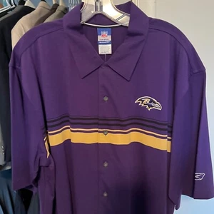 RAVENS NEW- REEBOK Button GOLF/CASUAL SHIRT - XL - Picture 1 of 5