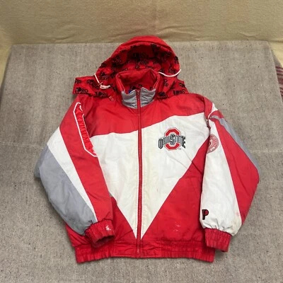 Vintage Ohio State Jacket Mens Large Red 1990s Pro Player - Image 1 of 4