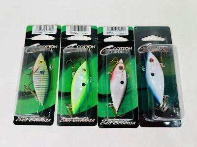 Lot of 4 Cotton Cordell Lipless Crankbait 1/4 oz  2 1/2" Bluegill Pearl Blue - Image 1 of 4