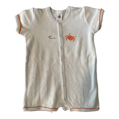 PROMO! ♥ PETIT BATEAU ♥ Tutina pagliaccetto corto neonato 24 mesi 86 cm - Imagen 1 de 3