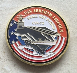US NAVY USS ABRAHAM LINCOLN CVN-72 Moneta sfida - Foto 1 di 2