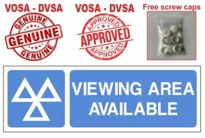 MOT VIEWING AREA AVAILABLE / MOT SIGN / MOT SIGNS / MOT SIGN PACK / VOSA DVSA - Picture 1 of 6