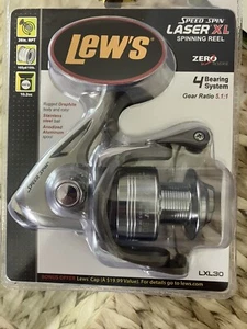 LEW'S SPINNING LASER XL SPEED SPIN REEL (LXL30) (4) BALL BEARING - Picture 1 of 7