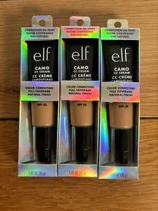 3 X e.l.f Camo CC Cream Foundation Sunscreen 84922 Tan 450N SPF 30 1.05 oz - Picture 1 of 8