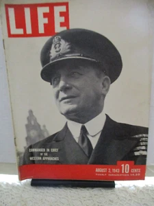 LIFE MAGAZINE August 2, 1943 ADMIRAL HORTON Story GREAT ADS - Imagen 1 de 4