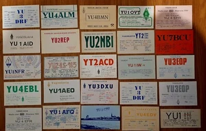 LOT 25 YUGOSLAVIA SFRJ QSL CARDS - Picture 1 of 14