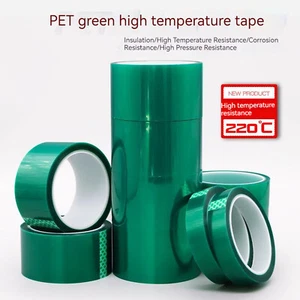 Width 8mm to 100mm PET Green High-temperature Resistant Tape Long 33m - Picture 1 of 12