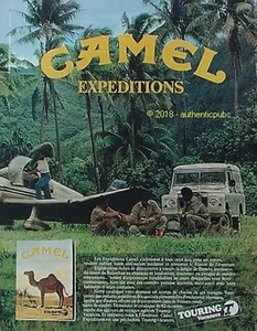PUBLICITE CAMEL CIGARETTES EXPEDITION JUNGLE BORNEO DESERT RAJASTHAN DE 1981 AD - Picture 1 of 1