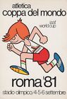 C4  - 20  Cartolina Pubblicitaria Atletica Coppa Del Mondo Iaaf World Cup Roma