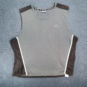 Fila Top Vest Men 7XL Grey Polyester Regular Fit Sleeveless Sport - Picture 1 of 6