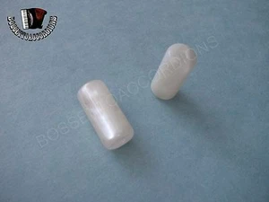 Accordion Bass Buttons Pistons White Pearl 7.7x16.7 (mm) Import from Italy - Picture 1 of 4
