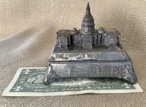 Metal Trinket Box -Building Souvenir ~US Capitol Building -Wash. DC~ Silk Lined - Picture 1 of 11