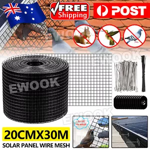 20cm x 30m Solar Panel Mesh Critter Guard Kit w/100 Fasteners Pigeon - Picture 1 of 8