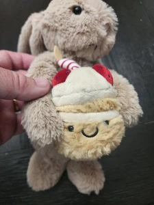 12 pouces gelée chat timide beige lapin anniversaire lapin peluche jouet cadeau neuf avec étiquette ! - Photo 1/14