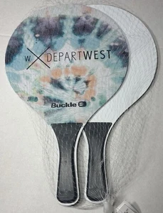 Departwest Paddle Ball Set 2 Rackets Tie Dye Buckle Beach Game READ DESCRIPTION - Picture 1 of 6