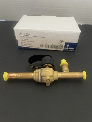 Emerson BVS 038 3/8" ODF Refrigeration Ball Valve with Access Port 806752