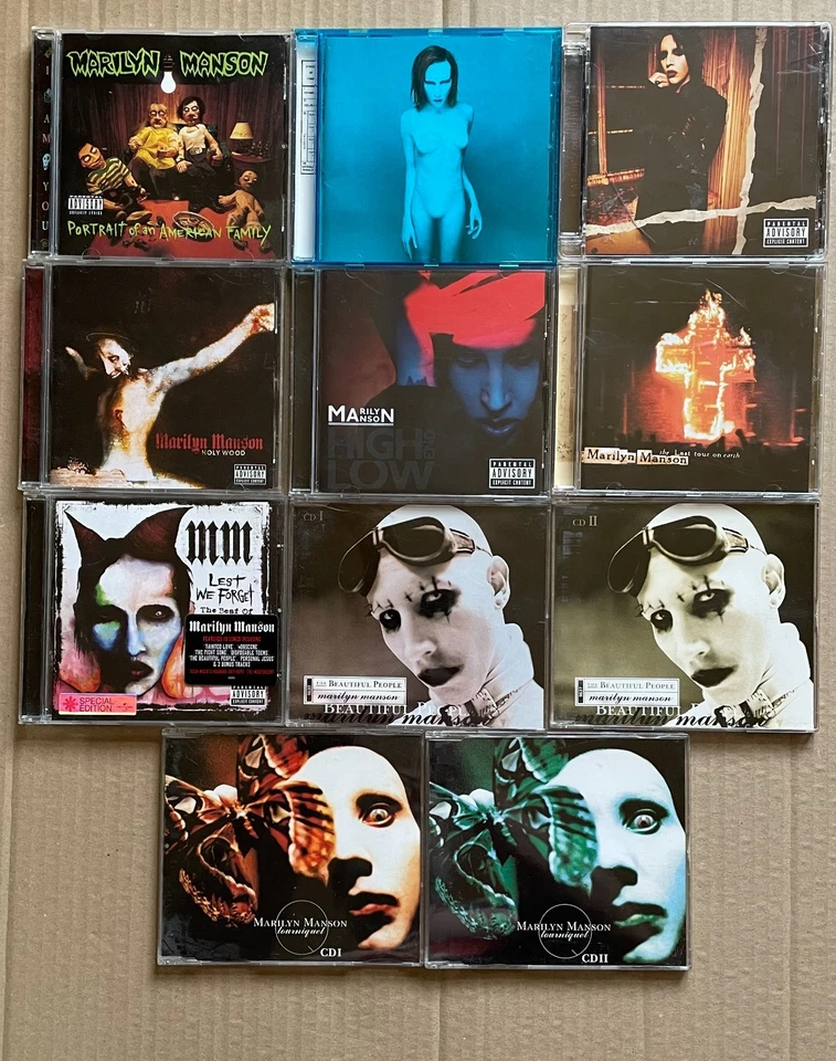 MARILYN MANSON 11 CD lot / bundle 7 albums 4 singles Holy Wood  Beautiful People - Image 1 of 1