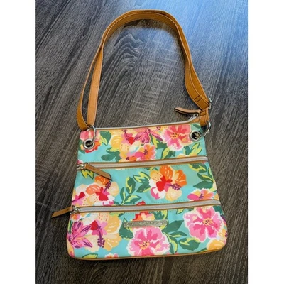 Cartera Bandolera Floral Lily Bloom Multicolor Ecológica Bolso de Lona Reciclada Foto 1 de 4