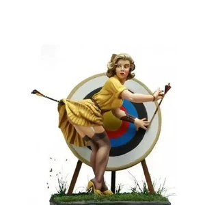 1/22 80mm Resin Model Kit Beautiful Girl Pin Up Target Unpainted - Picture 1 of 1