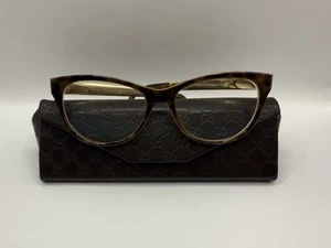 Gafas Gucci GG 3742 2EZ Ojo de Gato Oro Tortuga 140mm Hechas en Italia - Imagen 1 de 8