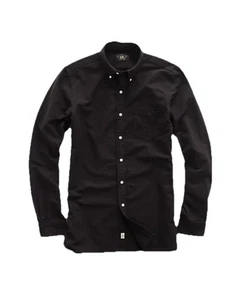 RRL Double RL Slim Oxford Sport Shirt Ore Black (Charcoal) Button Down Medium - Picture 1 of 13