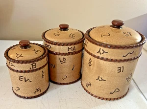 Montana Lifestyles Branded 3 Canister Set Western Vintage 2003 Rustic - Picture 1 of 18
