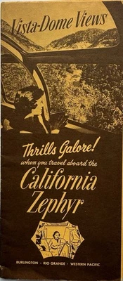 Western Pacific Railroad Brochure- October 1, 1968 - California Zephyr - Image 1 of 4