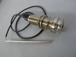 1/4" Stereo End Pin Jack Nickel With Acoustic Guitar Piezo Pickup Under Saddle - Picture 1 of 4