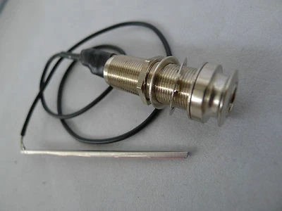1/4" Stereo End Pin Jack Nickel With Acoustic Guitar Piezo Pickup Under Saddle - Image 1 of 4