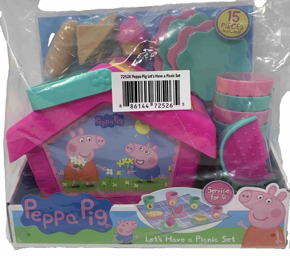 Peppa Pig George Fun Fair Playset Ferris Wheel Kids Toy Christmas Gifts 8 PC